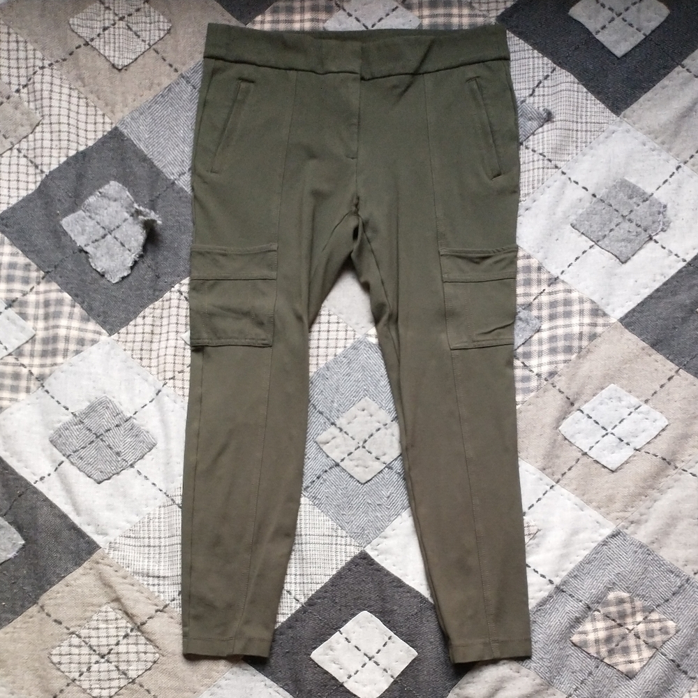 LOFT Ponte Knit Cropped Skinny Ankle Pants